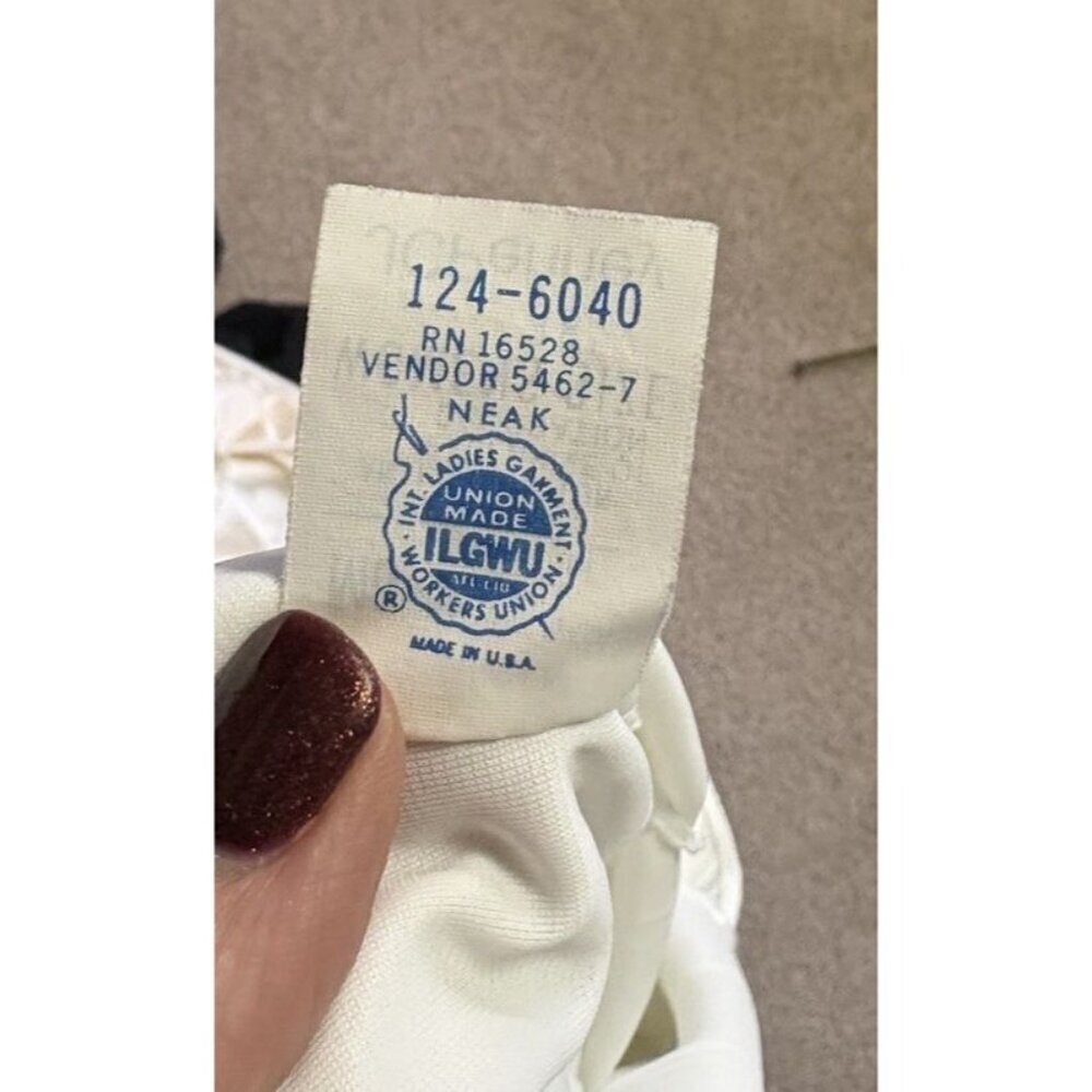 Vintage JC Penney Floor Length White Ivory Slip Dress Size 38 - Picture 7 of 7